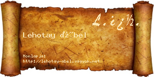 Lehotay Ábel névjegykártya