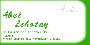 abel lehotay business card